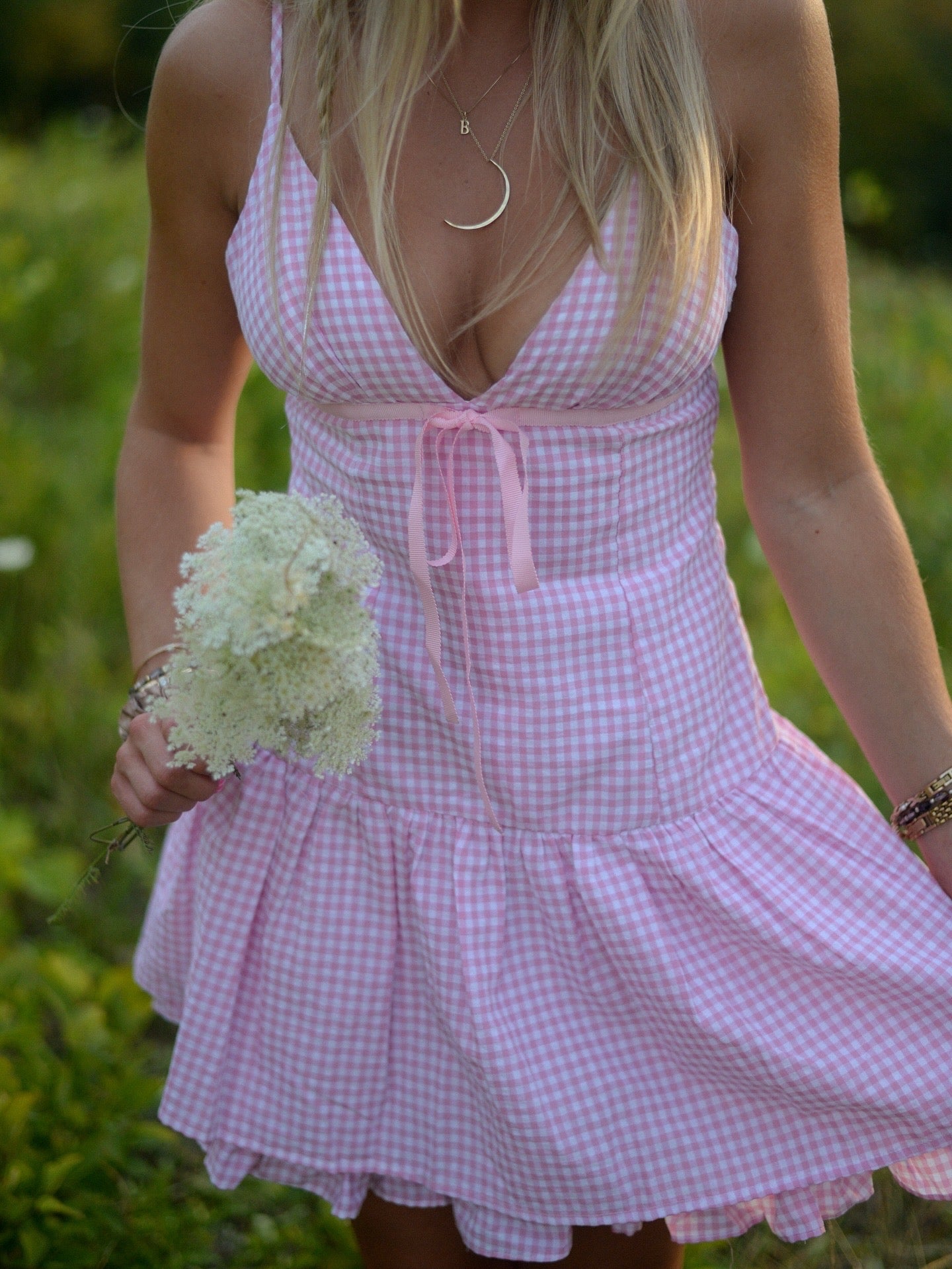 SUNDAY GINGHAM MINI DRESS