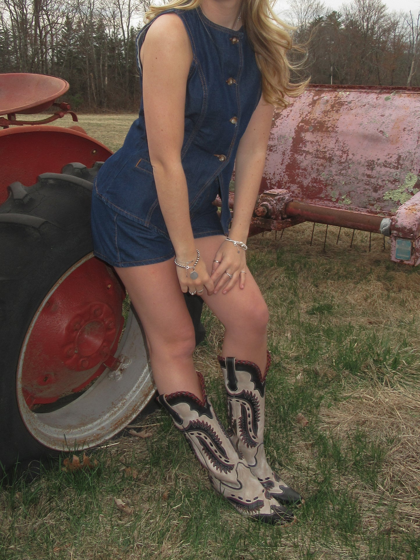 ANNIE DENIM SET SHORTS