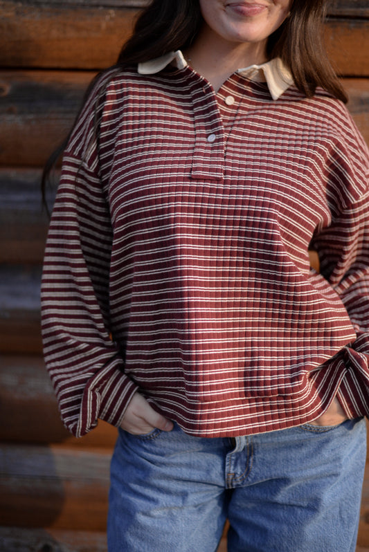 ERIN COLLARED PULLOVER