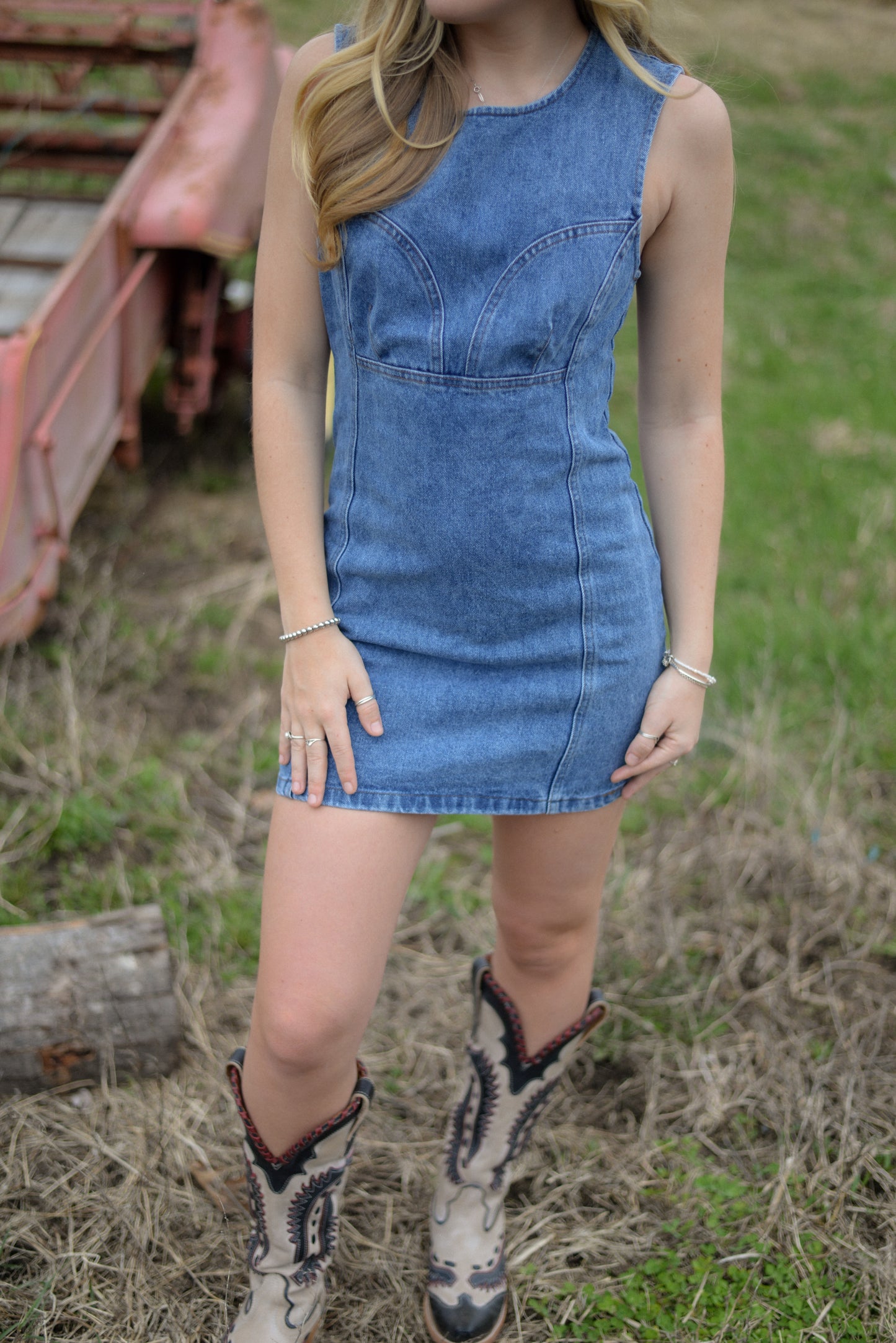MADI DENIM MINI DRESS