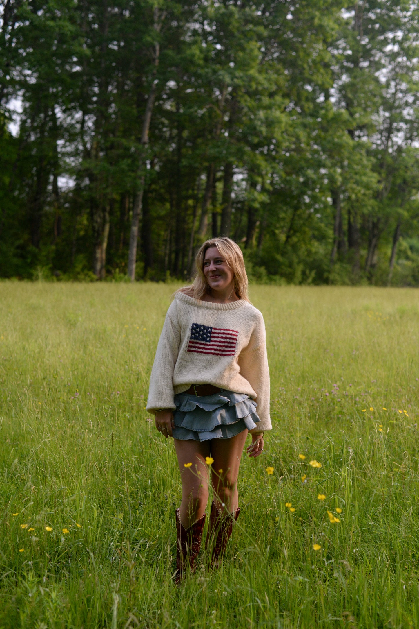 AMERICAN PIE FLAG SWEATER