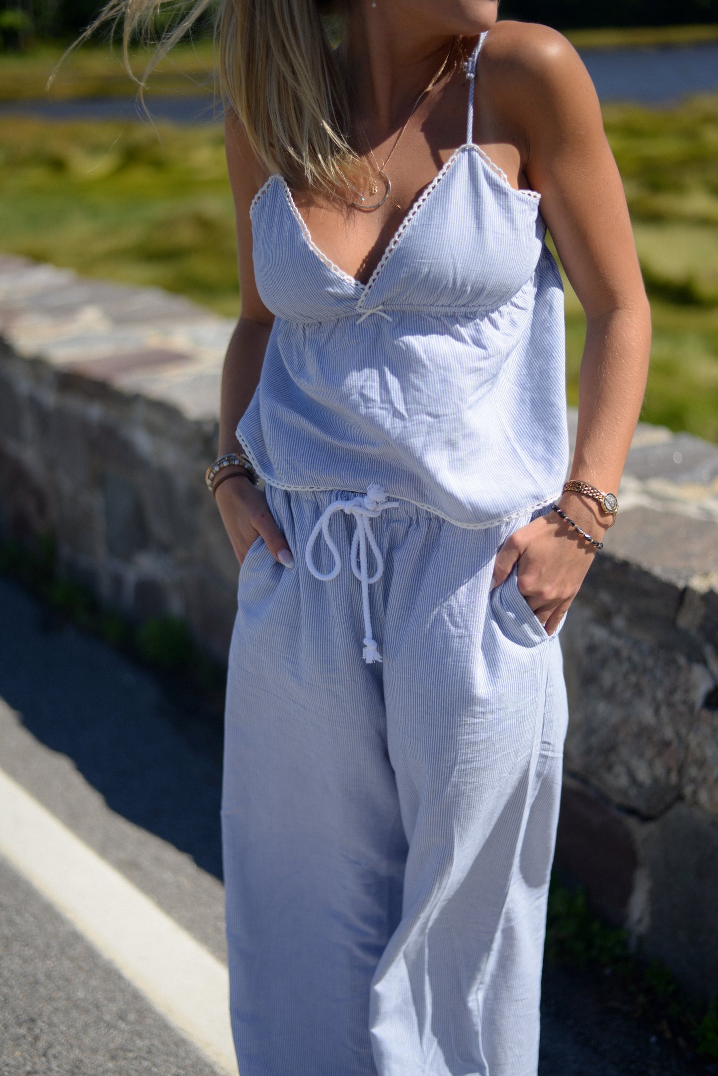 SEABROOK STRIPED SET PANTS