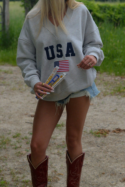 USA V-Neck Sweatshirt