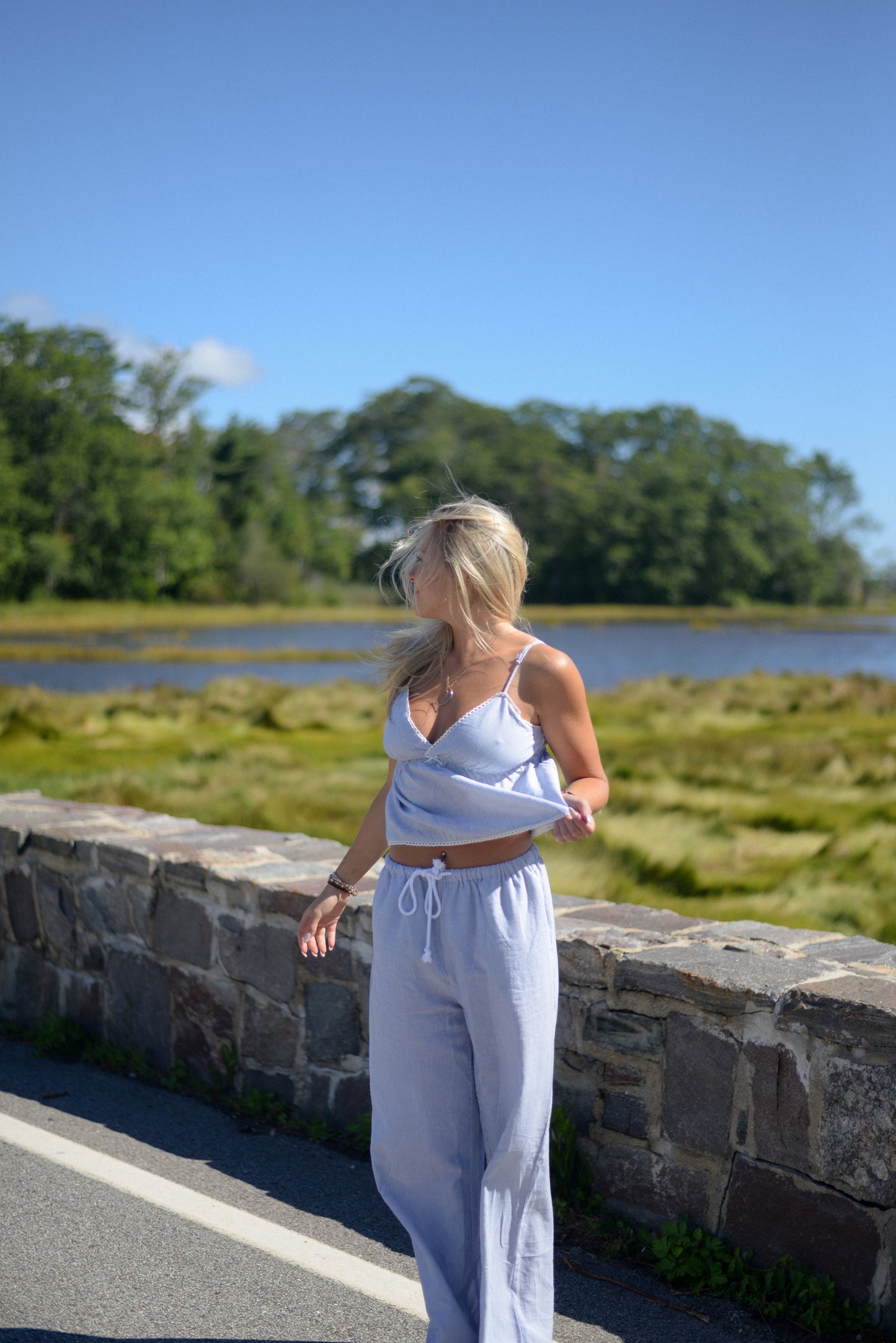 SEABROOK STRIPED SET TOP