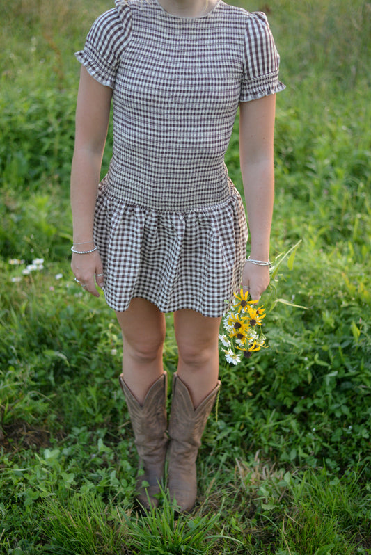 MARKET GINGHAM MINI DRESS
