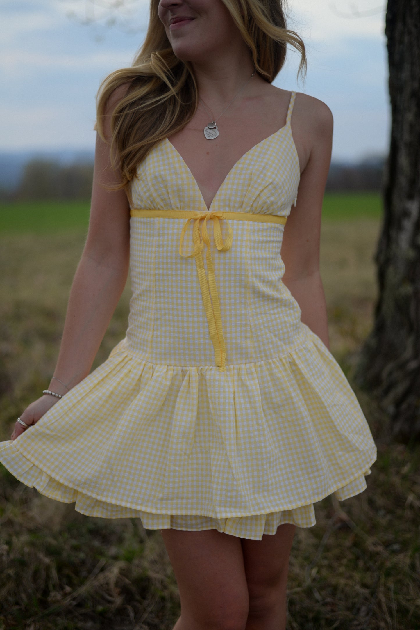 SUNDAY GINGHAM MINI DRESS
