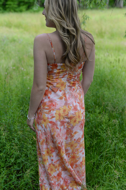 POPPY FLORAL MIDI DRESS