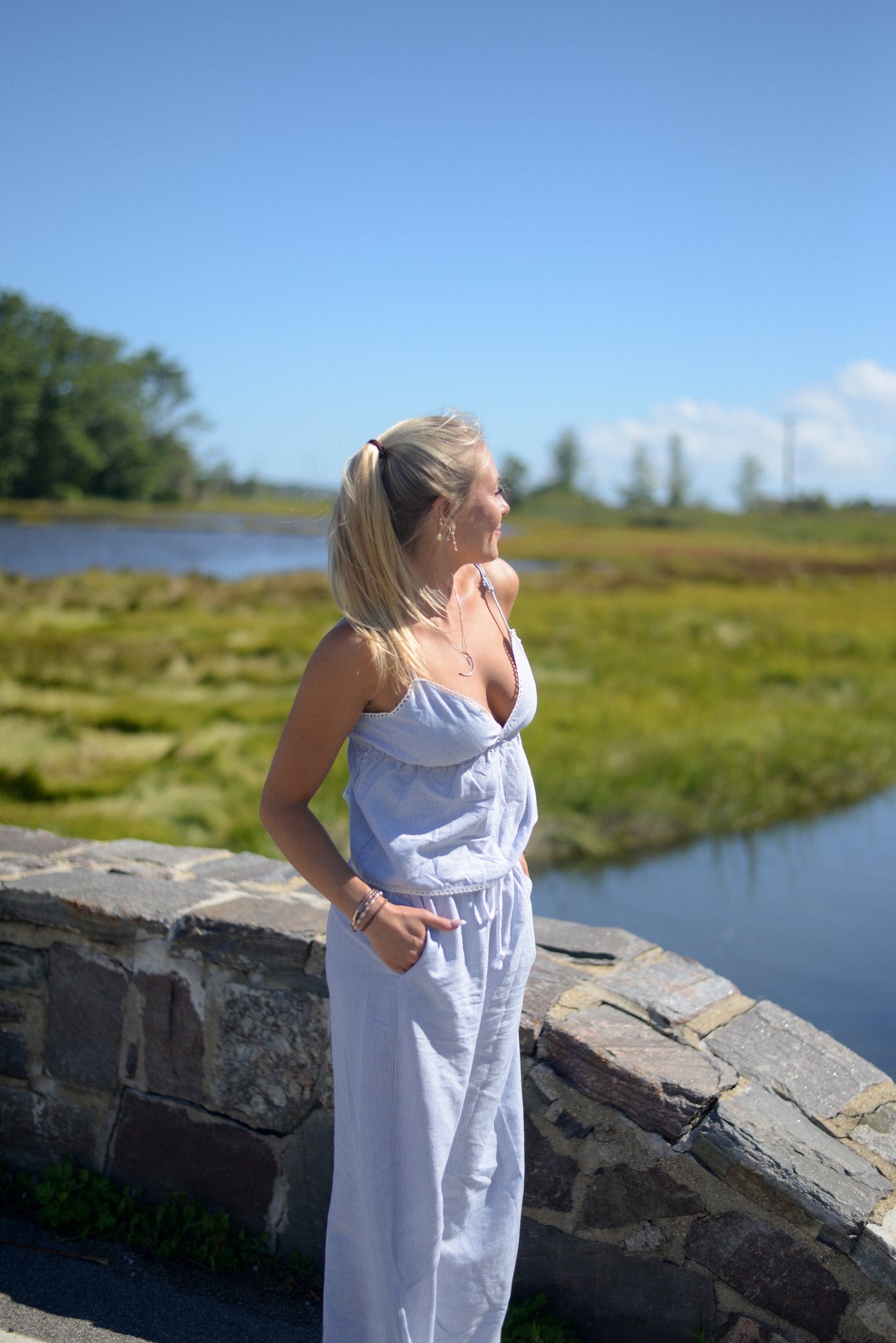 SEABROOK STRIPED SET TOP