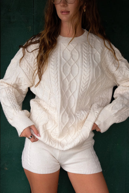 Sunday Knit Set Sweater - Ivory