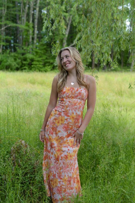 POPPY FLORAL MIDI DRESS