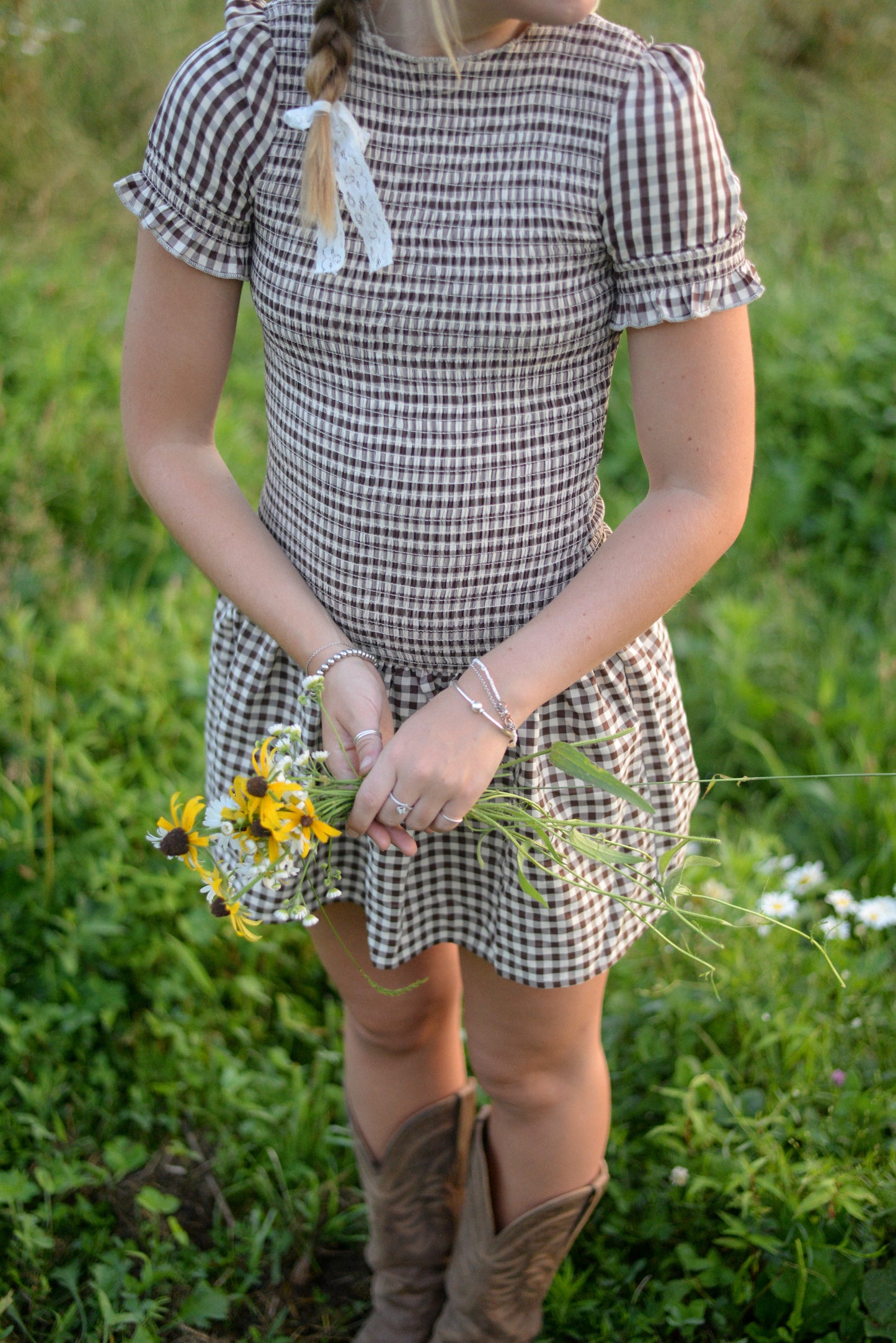 MARKET GINGHAM MINI DRESS