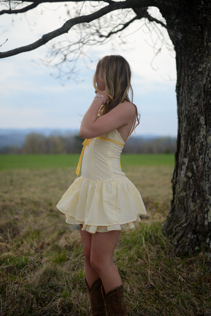SUNDAY GINGHAM MINI DRESS