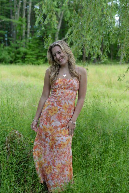 POPPY FLORAL MIDI DRESS
