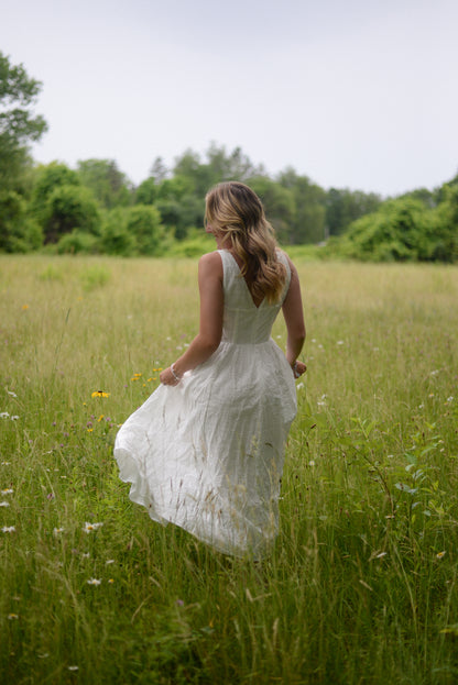 CHARLOTTE EYELET MIDI DRESS