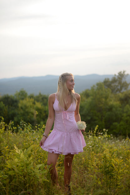 SUNDAY GINGHAM MINI DRESS