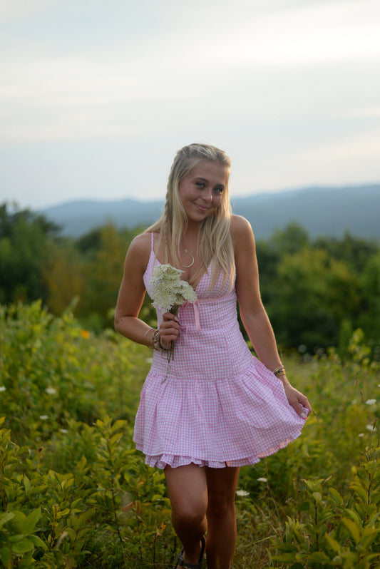 SUNDAY GINGHAM MINI DRESS