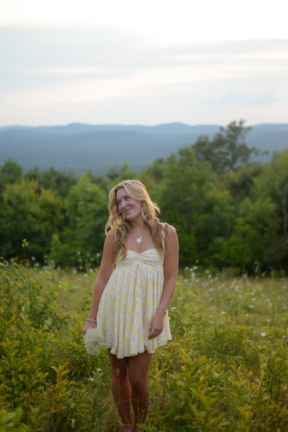 BUTTERCUP FLORAL MINI DRESS