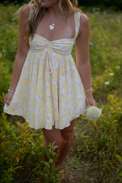 BUTTERCUP FLORAL MINI DRESS