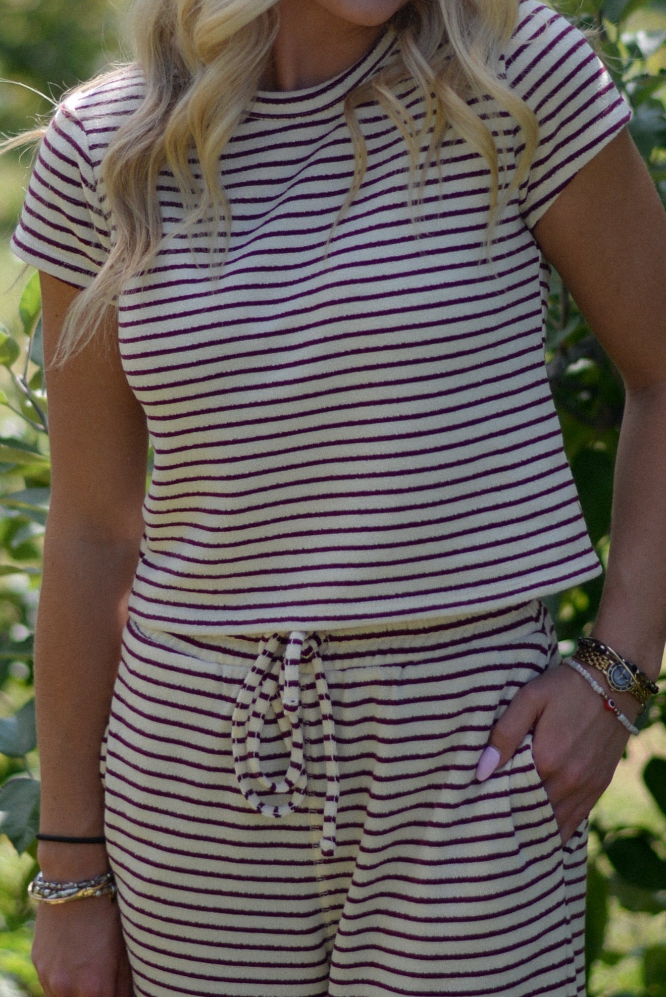 KENNEBUNK STRIPED SET TOP