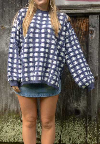 KENZIE CHECKERED SWEATER