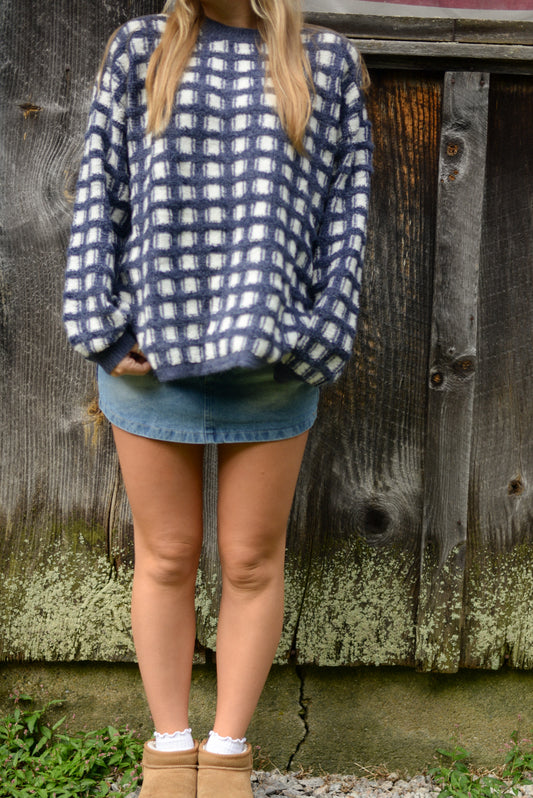KENZIE CHECKERED SWEATER