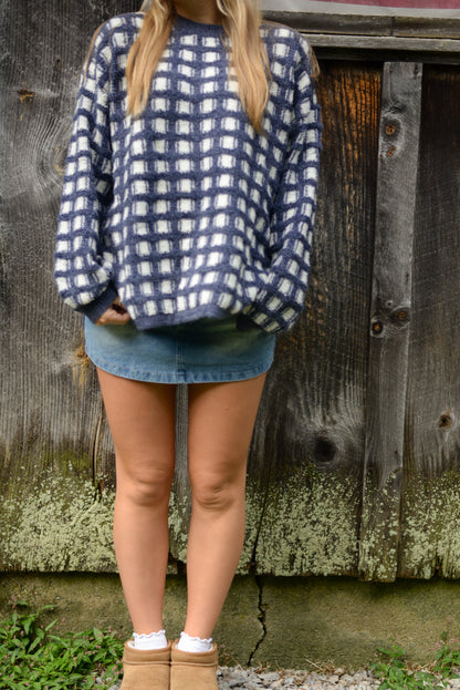 KENZIE CHECKERED SWEATER
