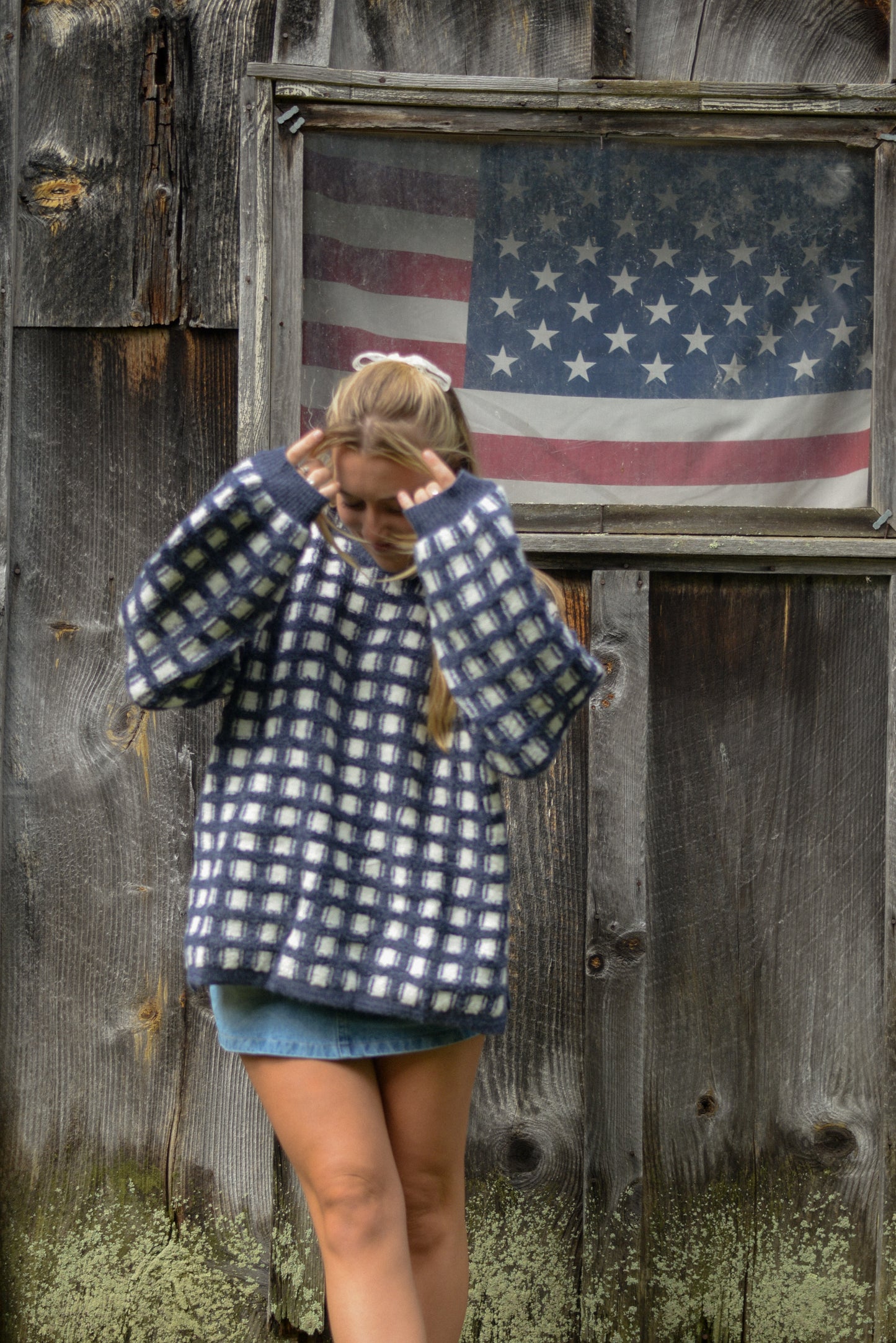 KENZIE CHECKERED SWEATER