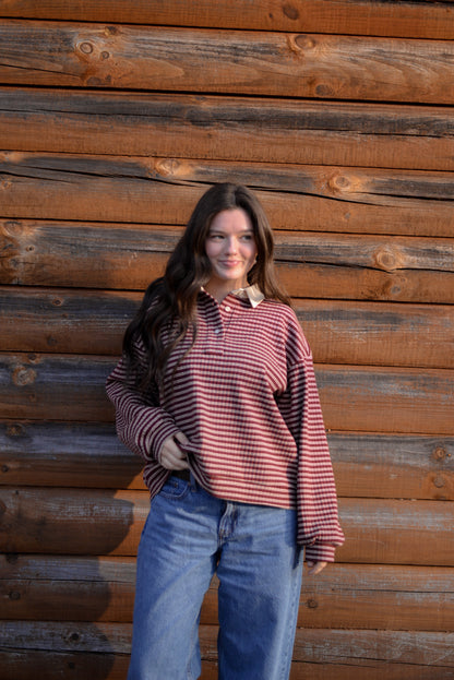 ERIN COLLARED PULLOVER