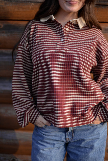 ERIN COLLARED PULLOVER