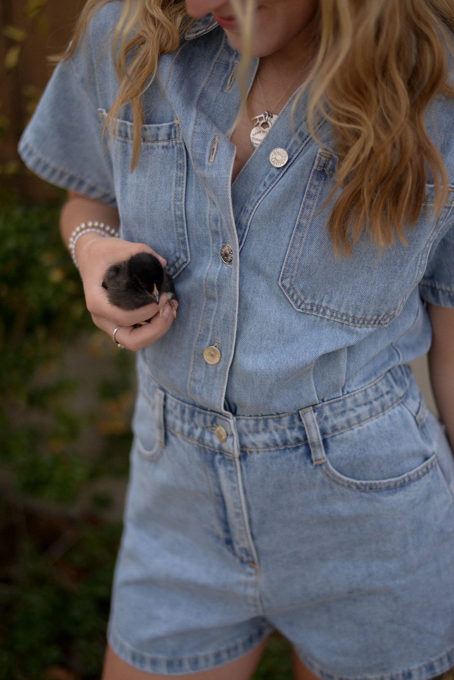 MILEY DENIM ROMPER