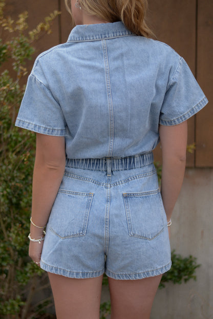 MILEY DENIM ROMPER