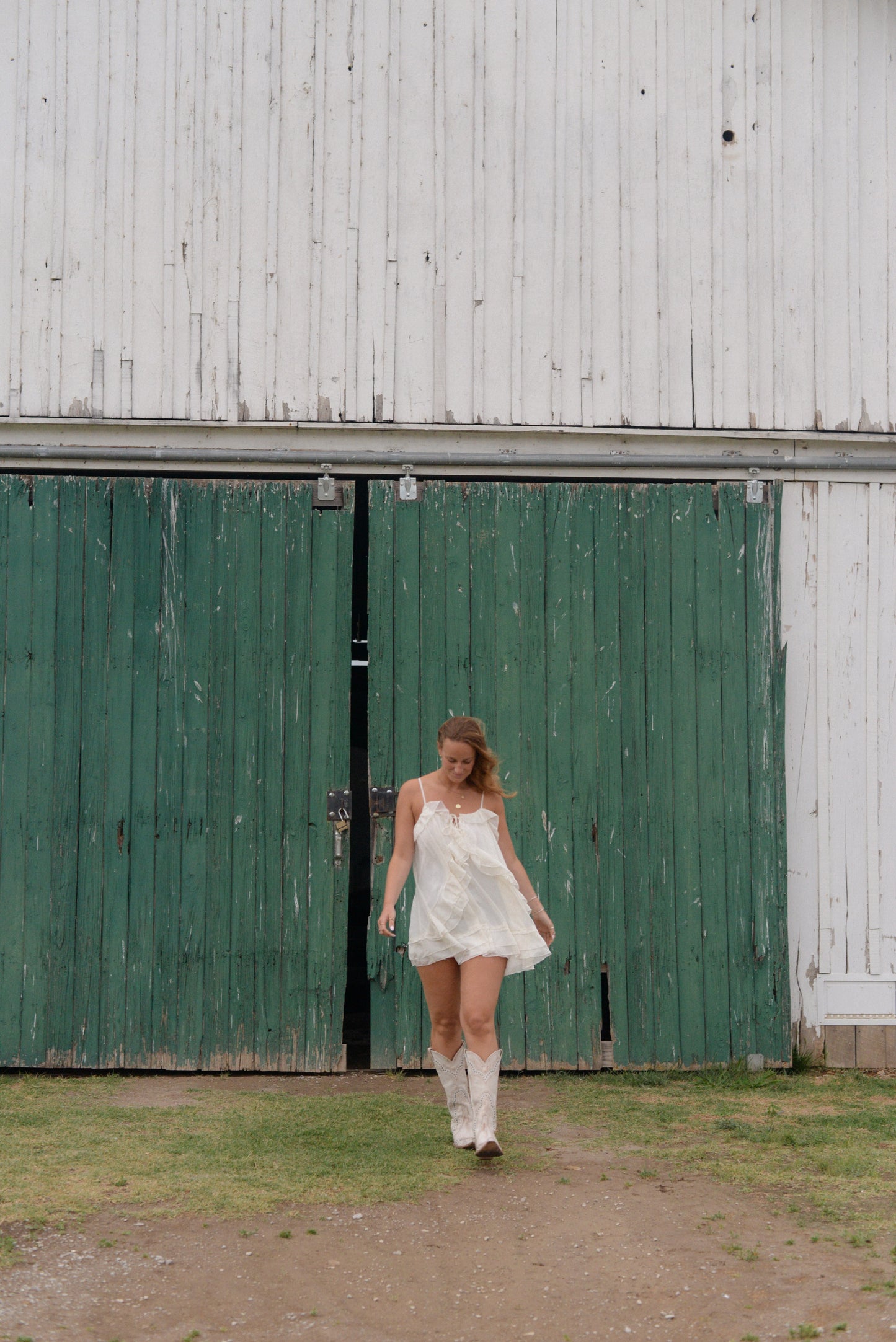KACEY RUFFLE MINI DRESS