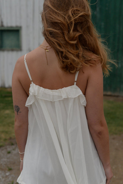 KACEY RUFFLE MINI DRESS