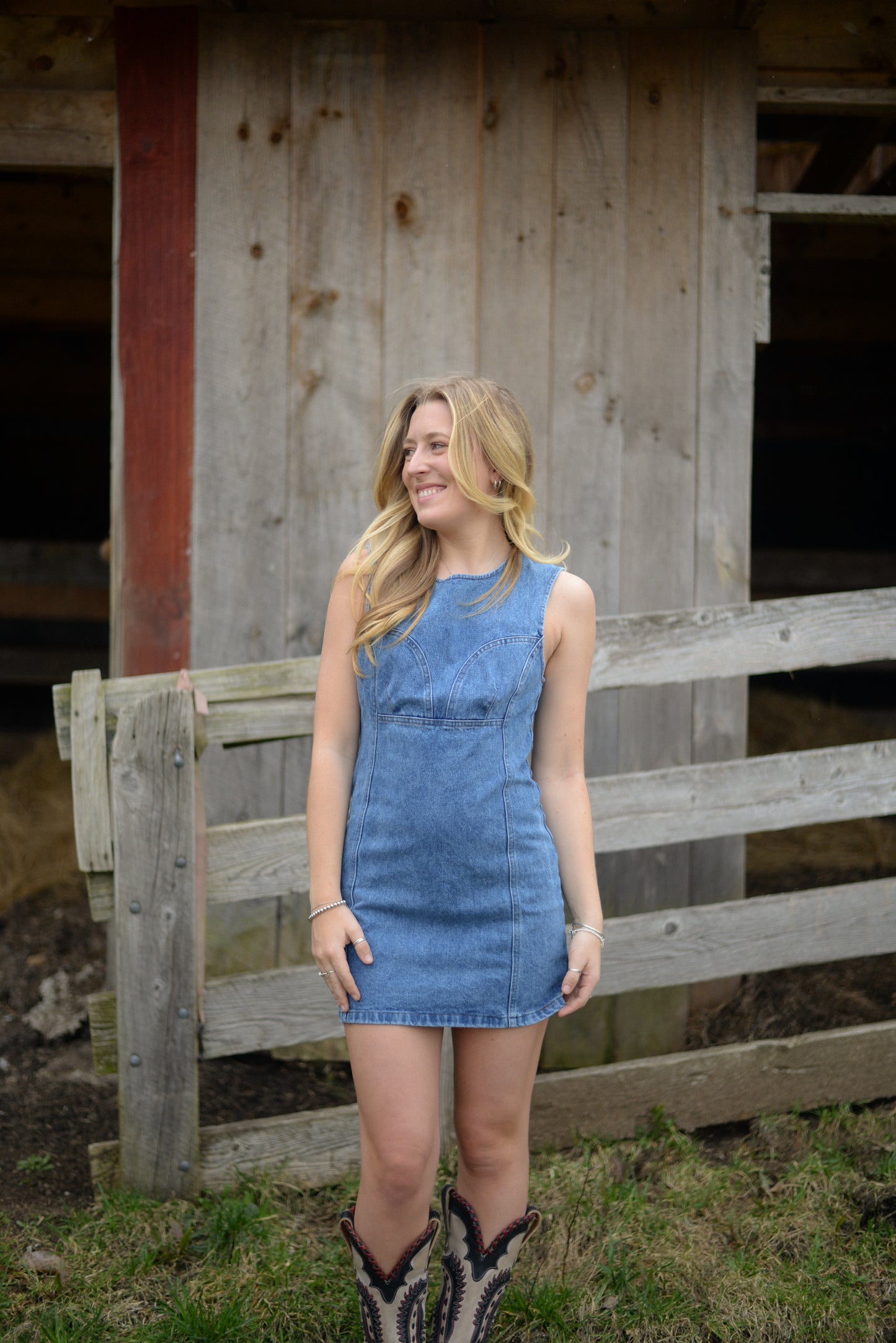 MADI DENIM MINI DRESS