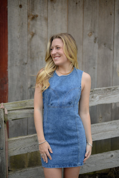 MADI DENIM MINI DRESS