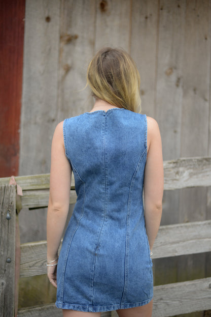 MADI DENIM MINI DRESS