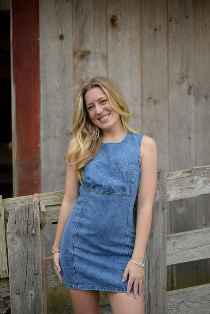 MADI DENIM MINI DRESS