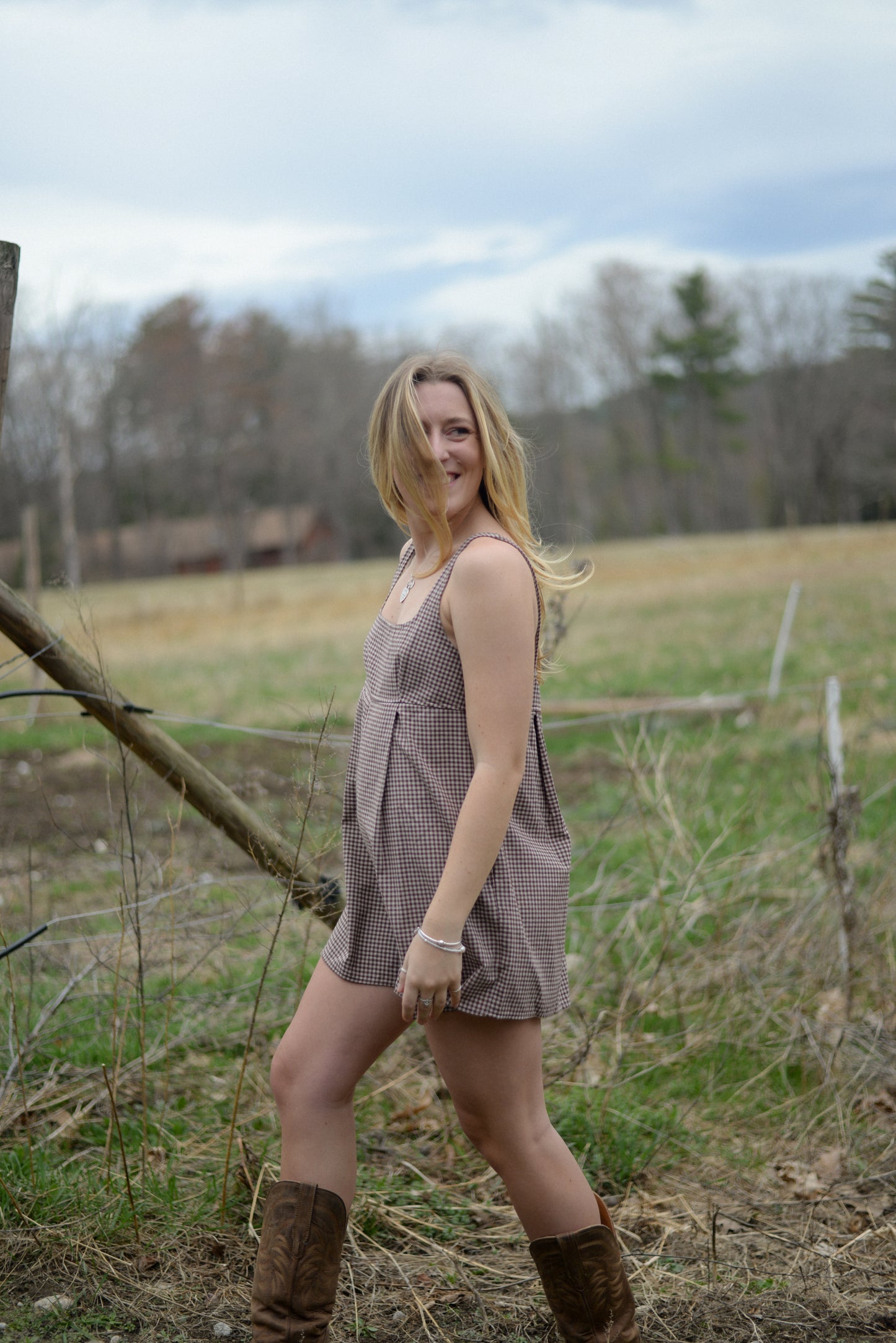 BURLINGTON GINGHAM ROMPER