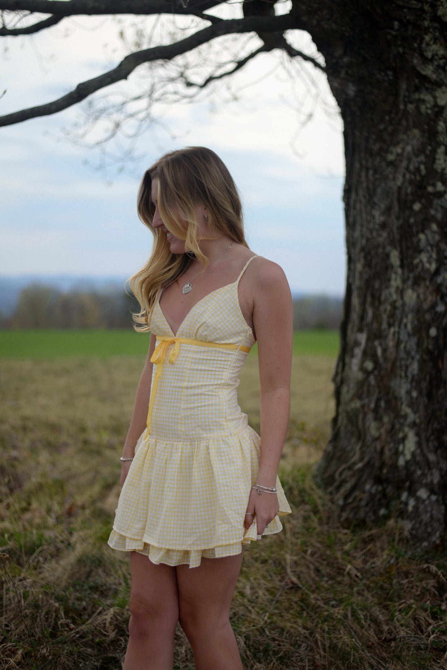SUNDAY GINGHAM MINI DRESS