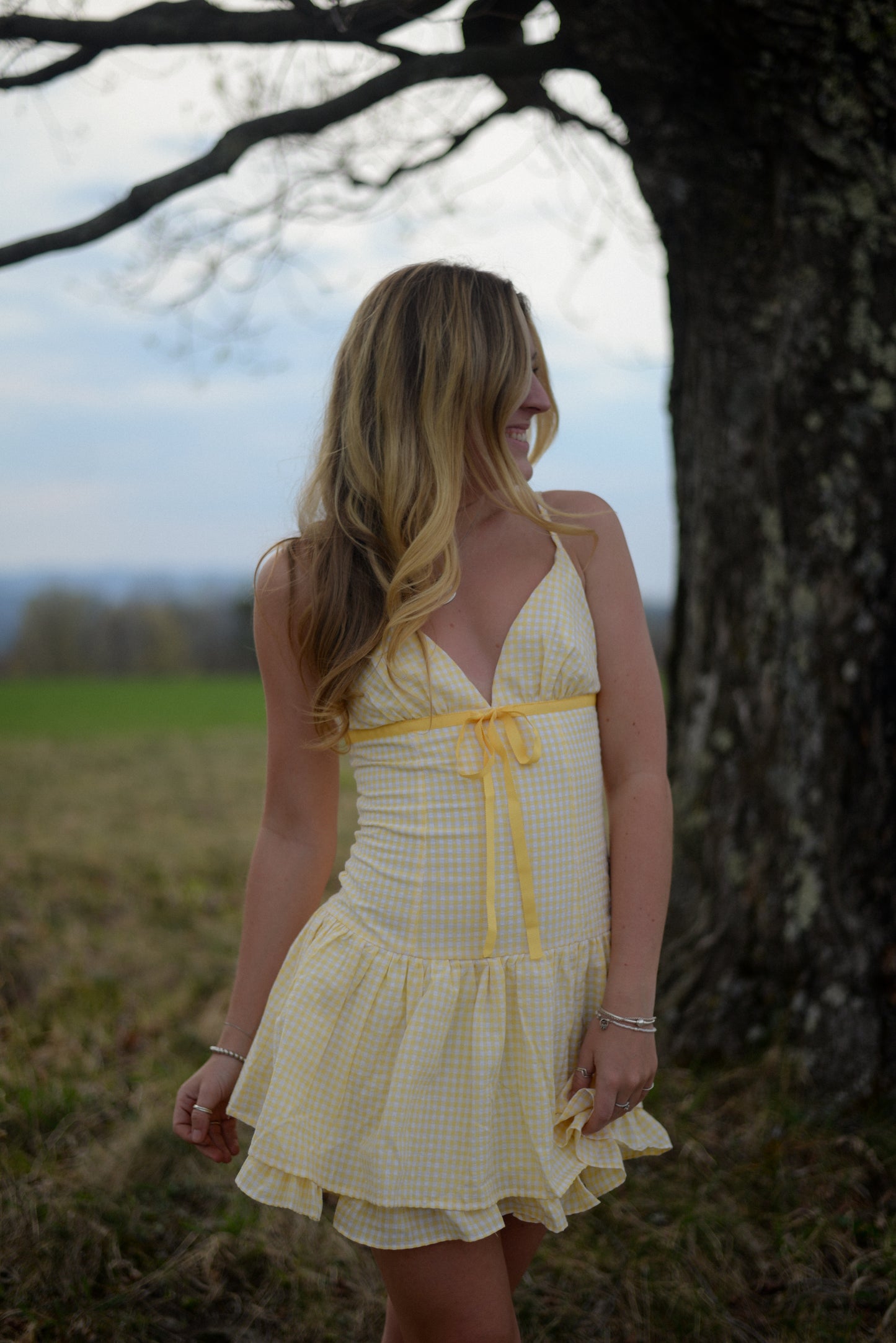 SUNDAY GINGHAM MINI DRESS
