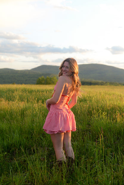 SUNDAY GINGHAM MINI DRESS