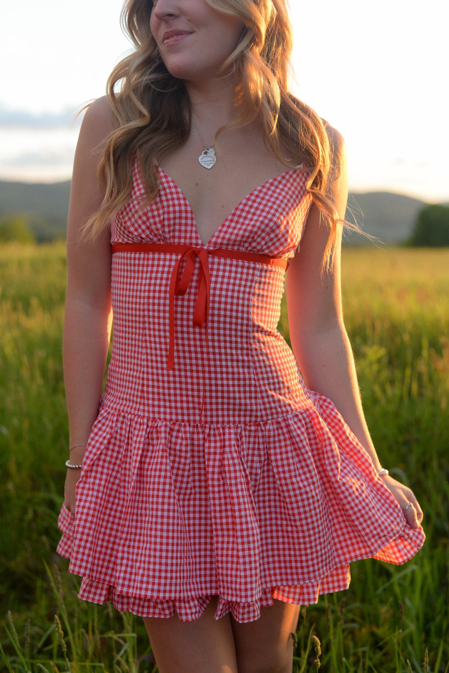 SUNDAY GINGHAM MINI DRESS