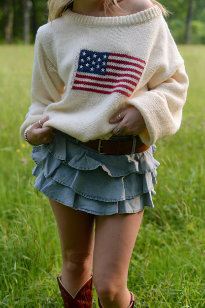 AMERICAN PIE FLAG SWEATER