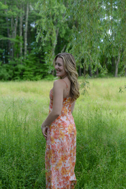 POPPY FLORAL MIDI DRESS