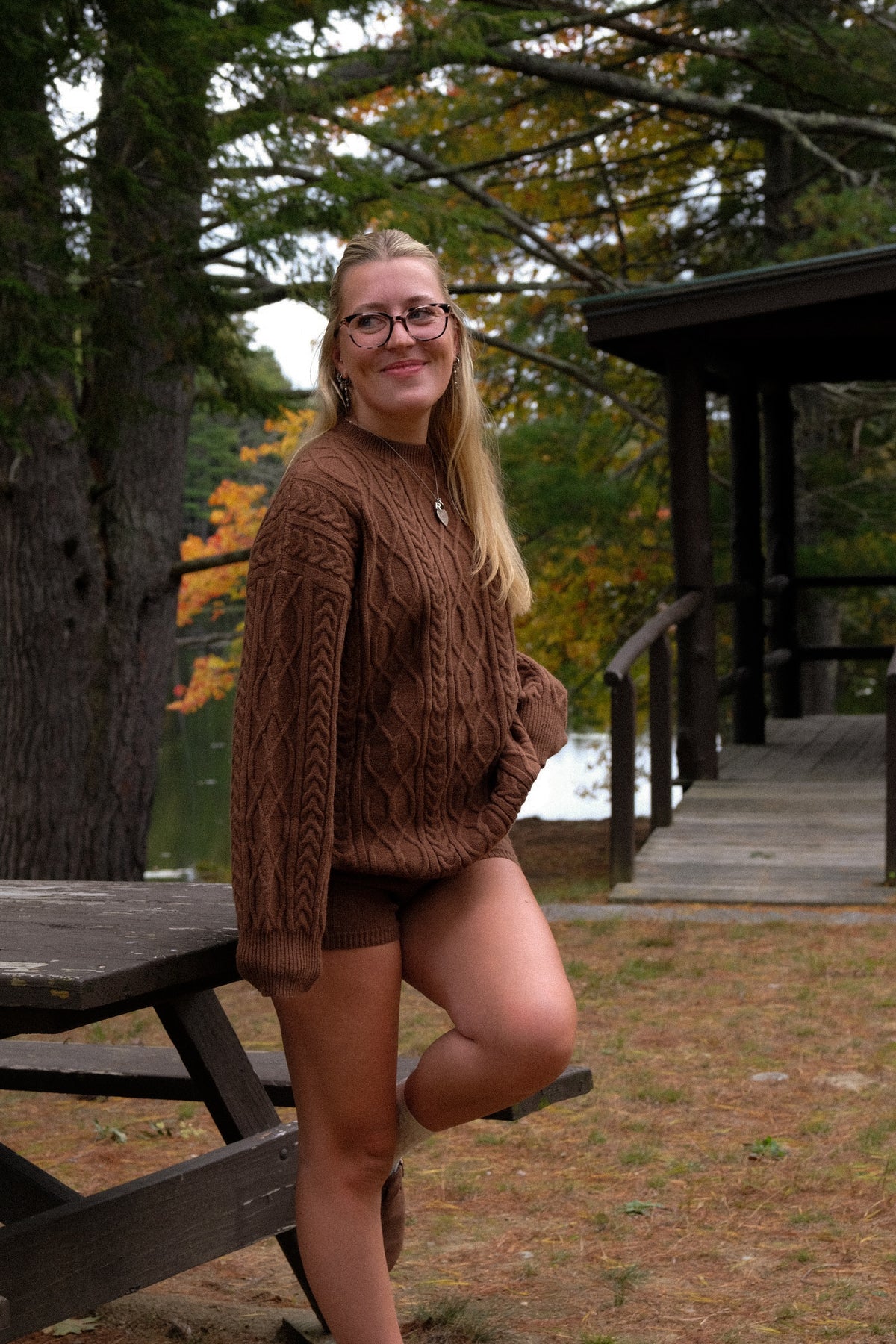 Sunday Knit Set Shorts - Chocolate