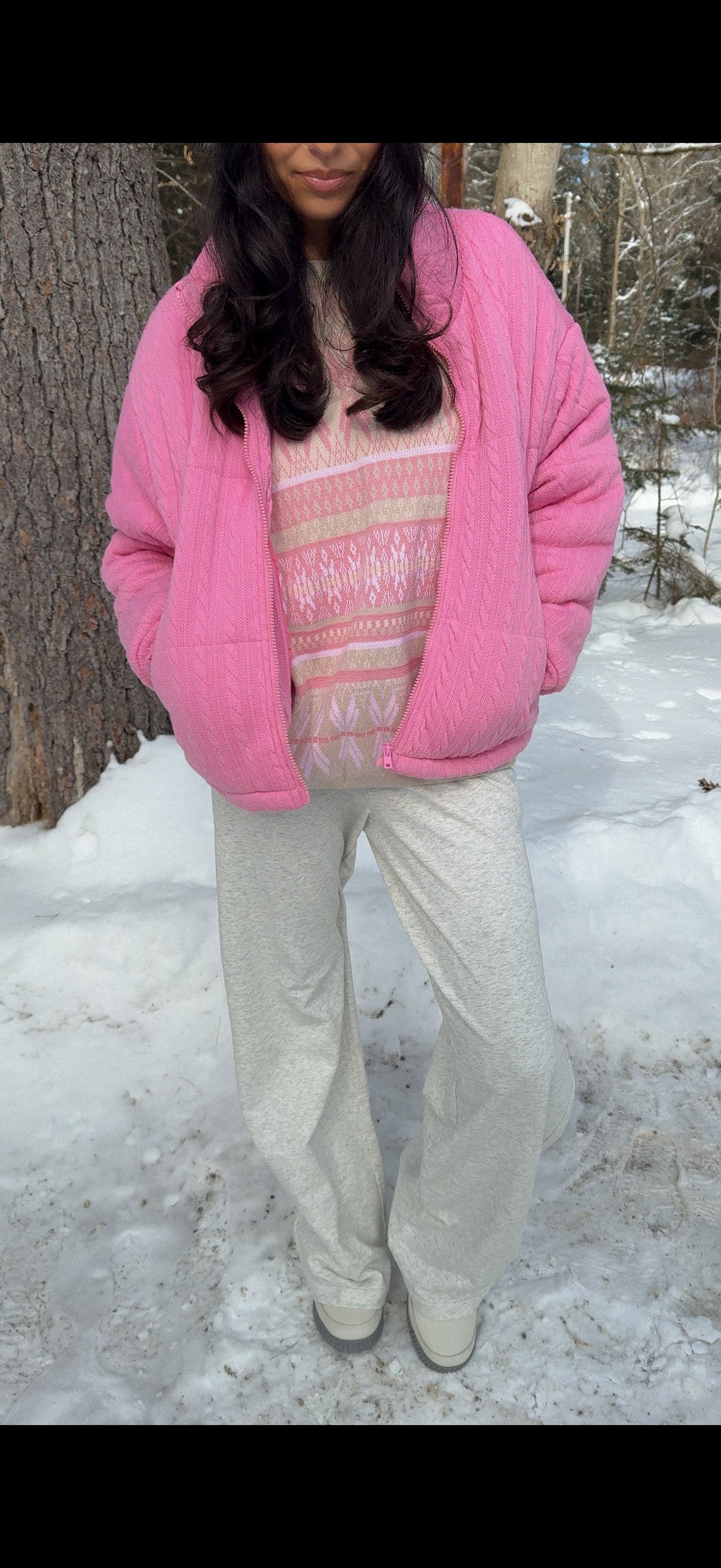 KITTY KNIT PUFFER