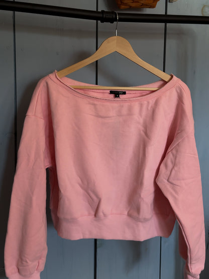 BUBBLEGUM CROPPED SWEATSHIRT