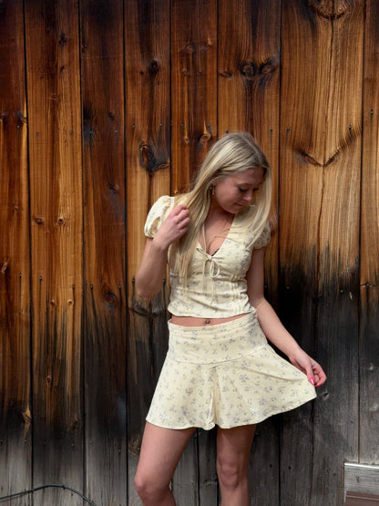 MEG FLORAL SET SKORT